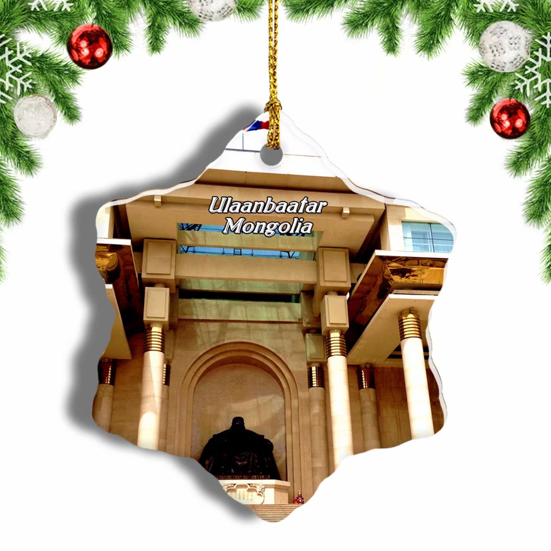 Chinggis Khaan Square Ulaanbaatar Mongolia Christmas Ornament