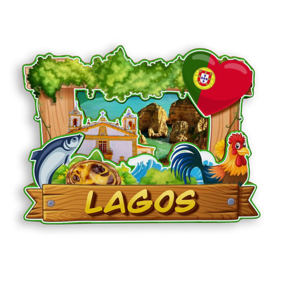Kühlschrankmagnet für Lagos, Portugal 1957