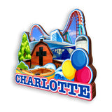 Refrigerator Magnet for Charlotte North Carolina USA  1086