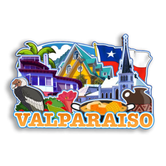 Refrigerator Magnet for Valparaiso Chile  2852
