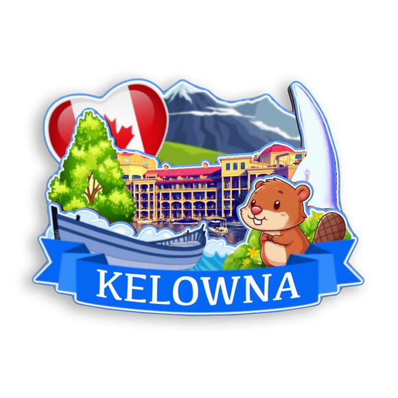 Refrigerator Magnet for Kelowna Canada  1884