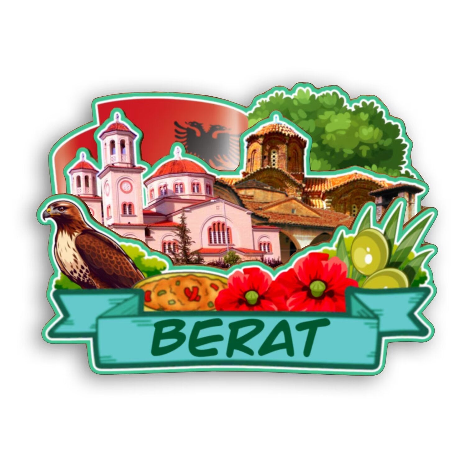 Magnete da frigo Saranda Albania da viaggio souvenir regalo per la casa cucina decorazione magnetica adesivo in cristallo, collezione Albania Magnete da frigo Saranda Albania da viaggio souvenir regalo per la casa cucina decorazione magnetica adesivo in cristallo, collezione Albania