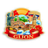 Refrigerator Magnet for Gijon Spain  1405