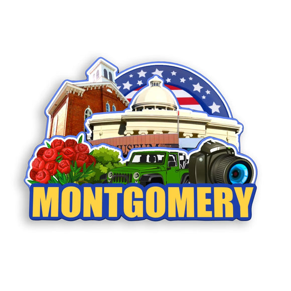 Kühlschrankmagnet für Montgomery Alabama USA 373