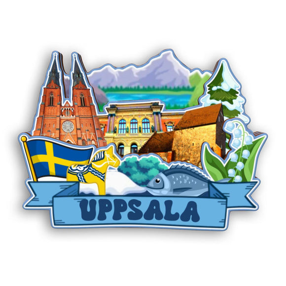 Refrigerator Magnet for Uppsala Sweden  2167