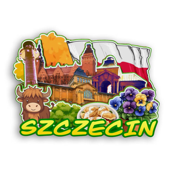 Refrigerator Magnet for Szczecin Poland  2127
