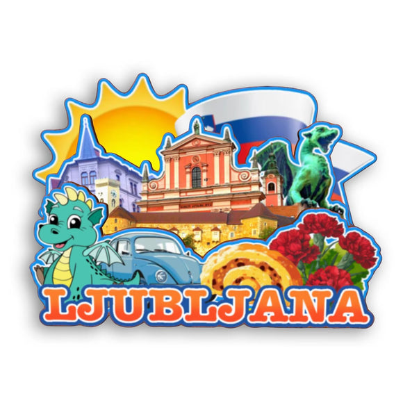Refrigerator Magnet for Ljubljana Slovenia  2355