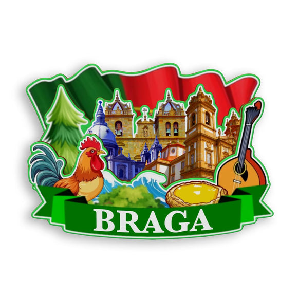 Kühlschrankmagnet für Braga Portugal 1954