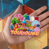 Refrigerator Magnet for Toulouse France  2576