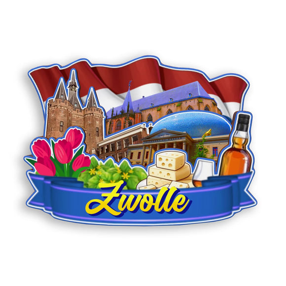 Refrigerator Magnet for Zwolle Netherlands  2000