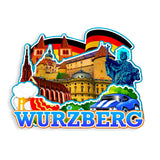 Kühlschrankmagnet für Würzberg Deutschland 1213