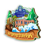 Магнит на холодильник для государственного парка Хот-Спрингс, Вайоминг, США, 921