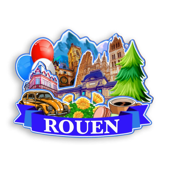 Refrigerator Magnet for Rouen France  1374