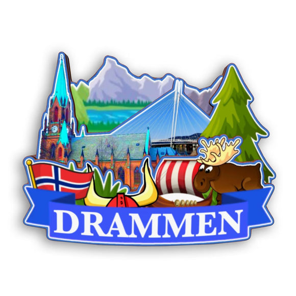 Refrigerator Magnet for Drammen Norway  2279