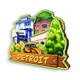Refrigerator Magnet for Detroit Michigan USA  991