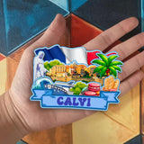 Kühlschrankmagnet für Calvi, Frankreich 2640