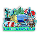 Kühlschrankmagnet für Fredrikstad Norwegen 2281