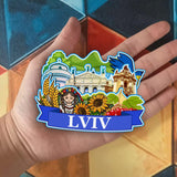 Refrigerator Magnet for Lviv Ukraine  2393