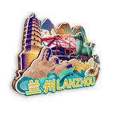 Магнит на холодильник для Ланьчжоу, Ганьсу, Китай 438