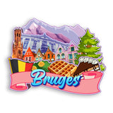 Refrigerator Magnet for Bruges Belgium  2010