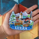 Refrigerator Magnet for Lulea Sweden  2184
