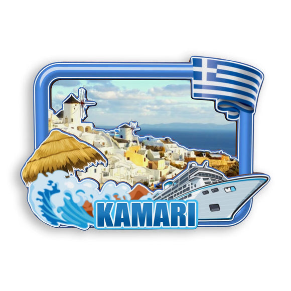 Refrigerator Magnet for Kamari Greece  1755