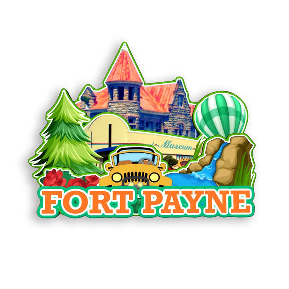 Kühlschrankmagnet für Fort Payne Alabama USA 378