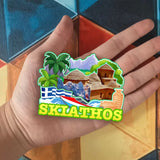 Refrigerator Magnet for Skiathos Greece  1753