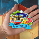 Kühlschrankmagnet für Fayetteville Arkansas USA 332