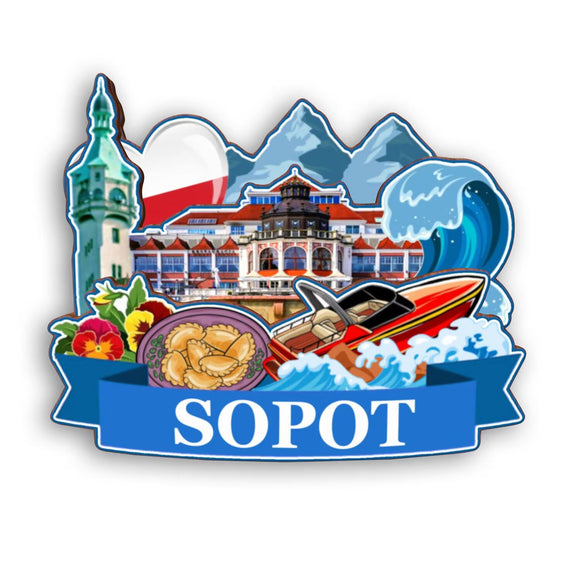 Refrigerator Magnet for Sopot Poland  2128