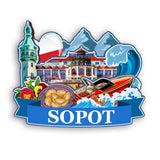 Refrigerator Magnet for Sopot Poland  2128