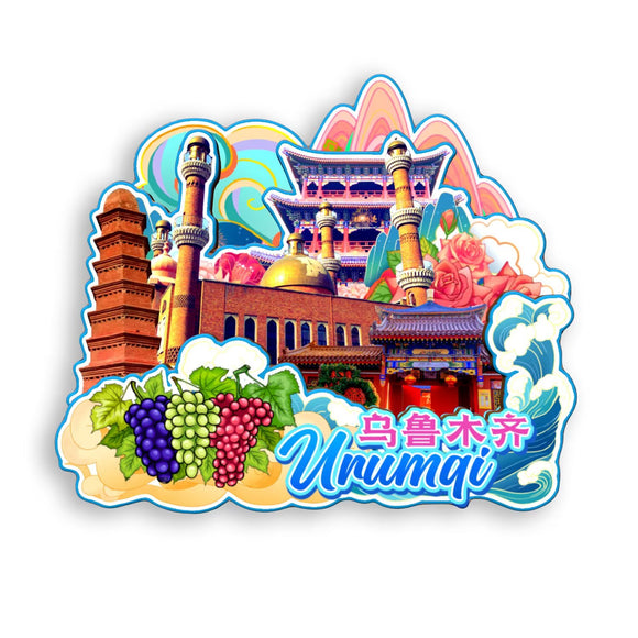 Kühlschrankmagnet für Urumqi, Xinjiang, China 624