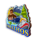 Refrigerator Magnet for Skiathos Greece  1754