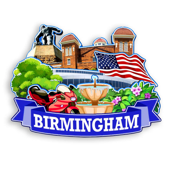 Kühlschrankmagnet für Birmingham Alabama USA 346