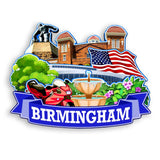 Kühlschrankmagnet für Birmingham Alabama USA 346