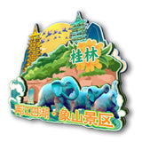 Refrigerator Magnet for Two Rivers and Four Lakes and Elephant Mountain Guilin, Guangxi, China  21