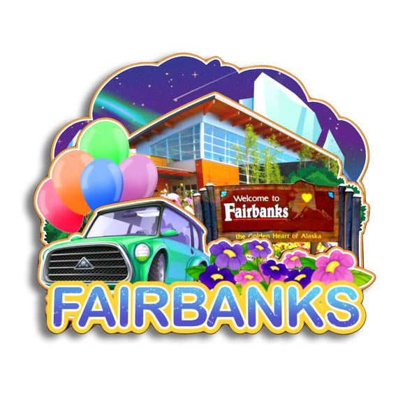 Refrigerator Magnet for Fairbanks Alaska USA  106