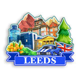 Refrigerator Magnet for Leeds UK  1455