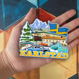 Refrigerator Magnet for Karlstad Sweden  2179