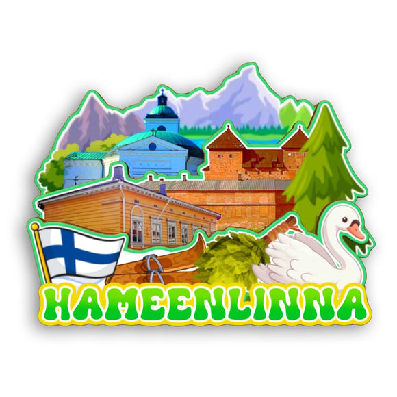 Refrigerator Magnet for Hameenlinna Finland  2352