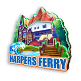 Магнит на холодильник с надписью "Харперс-Ферри, Западная Вирджиния, США, 909"