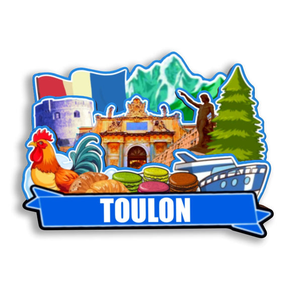 Refrigerator Magnet for Toulon France  2596