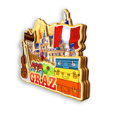 Kühlschrankmagnet für Graz, Österreich 1588