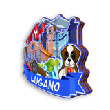 Магнит на холодильник Лугано Швейцария 2039