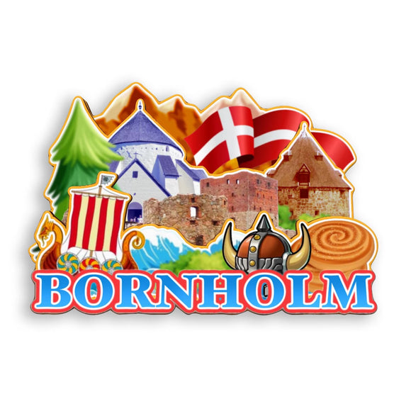Refrigerator Magnet for Bornholm Denmark  2078