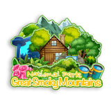 Магнит на холодильник с изображением Национального парка Грейт-Смоки-Маунтинс, Теннесси, США, 1165