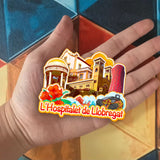 Refrigerator Magnet for L'Hospitalet de Llobregat Spain  1517