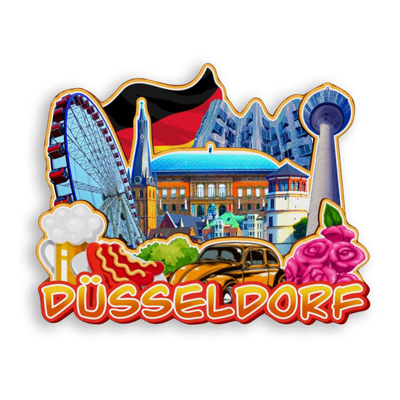 Refrigerator Magnet for D¨¹sseldorf Germany  1176