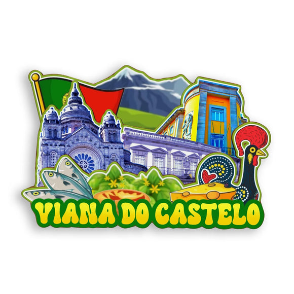 Kühlschrankmagnet für Viana do Castelo Portugal 1956