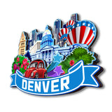Kühlschrankmagnet für Denver Colorado USA 271